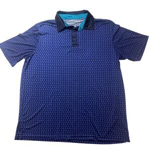 Hawke Co Performance Golf Polo Shirt Birds Activewear Resort Travel Mens Large